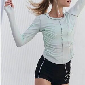 FP Free People Movement Right on Run Long Sleeve Layer Top Pistachio Size XS